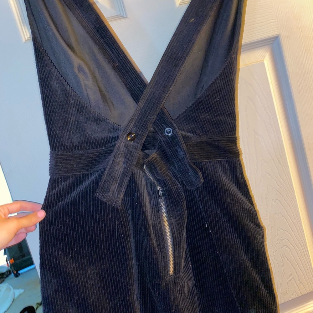 Velvet cross body dress